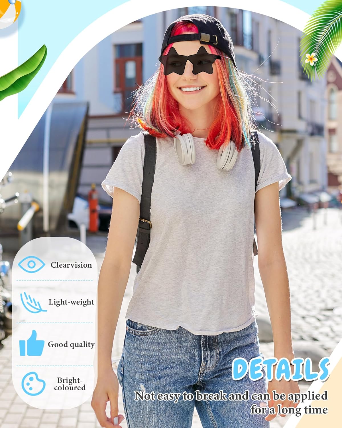 Kanayu 12 Pcs Mixed Style Rimless Sunglasses Retro Party Favors Eyewear for Bachelor Party Photoshoot Costume Accessories - Image 5