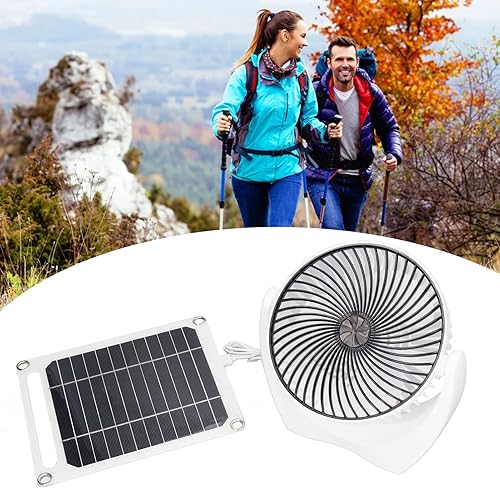 Miniatura 3 de Ventilador de escritorio alimentado por panel solar, 4.5W 5V panel solar alimentado ventilador estable conveniente eficiencia de salida peso ligero
