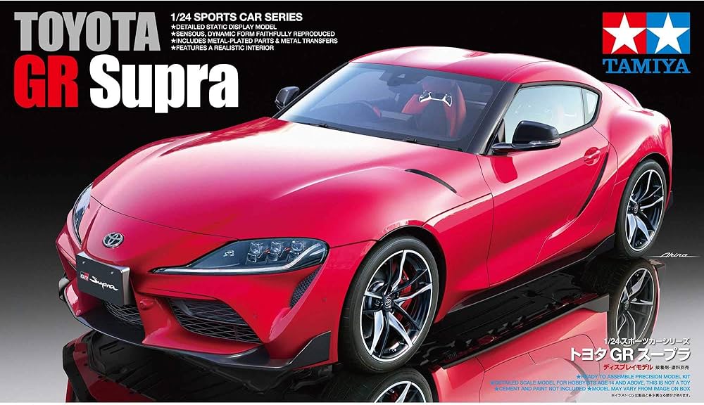 Tamiya Toyota GR Supra 1:24 Kit di modellino in plastica