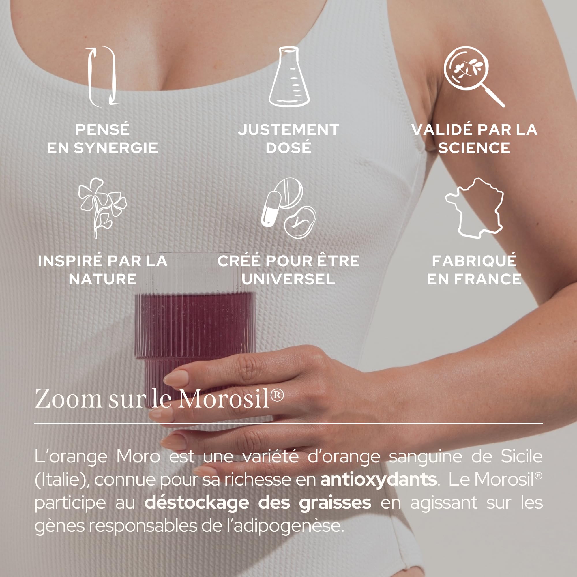 EPYCURE - Poudre Lipo Sculptante - 100% Naturel - Silhouette et Tonicité Musculaire - Morosil® 400mg, BCAA, Guarana - 1 Mois - Vegan - Fabriquée en France