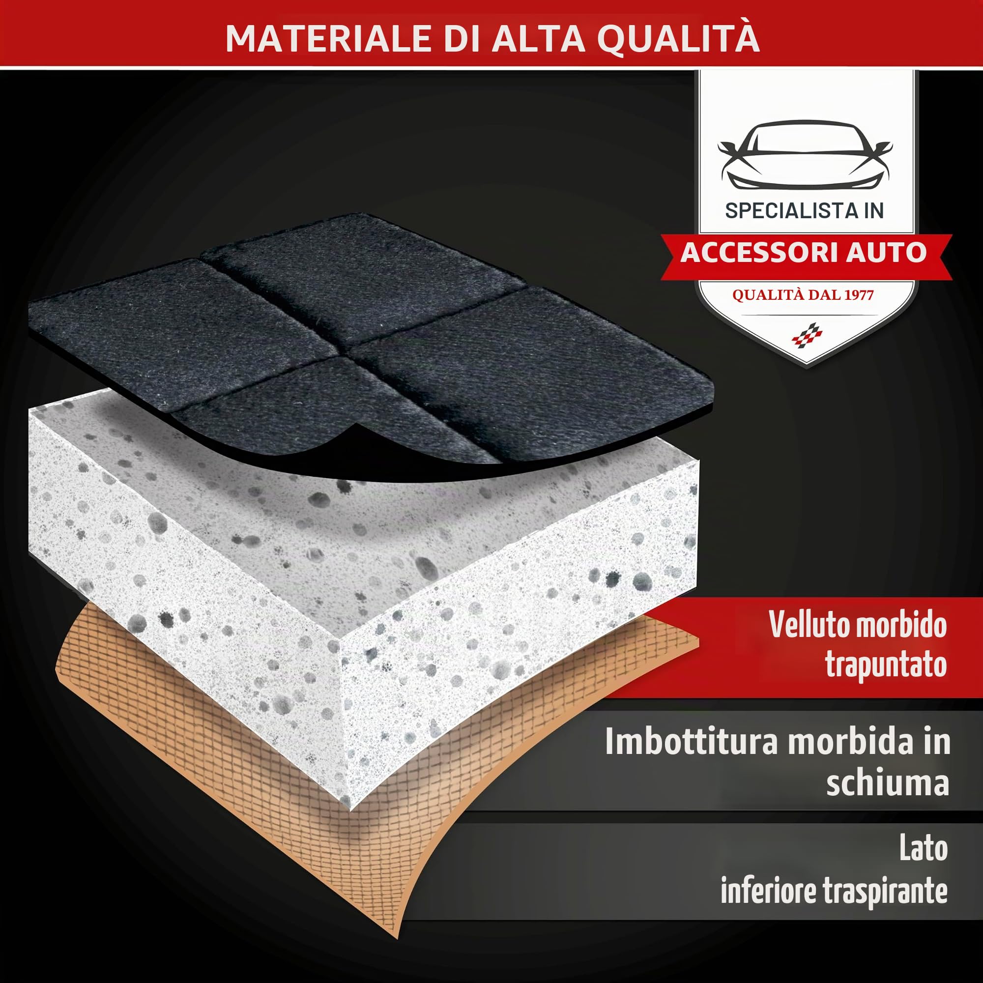 Walser Car Seat Cover Luxor, coprisedile universale per sedili posteriori, protezione per sedili posteriori incl. rivestimento antiscivolo