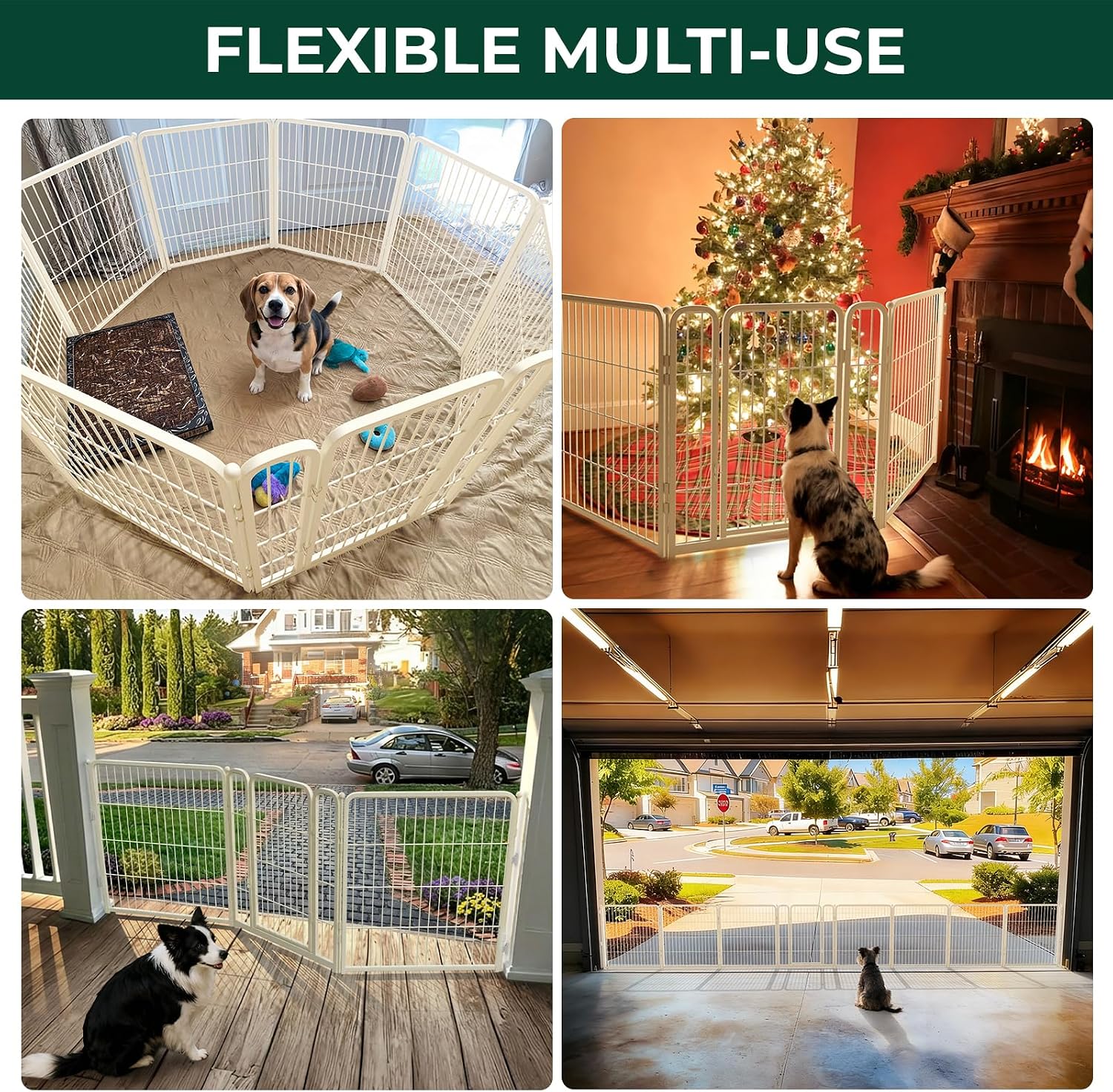 FXW Dog Gate, Extra Wide Adjustable for Openings Up to 219", 32" H image 4