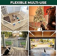 Vista 51 de FXW Puerta para perros extra ancha diseñada para uso en interiores, ancho ajustable de hasta 165 pulgadas de ancho