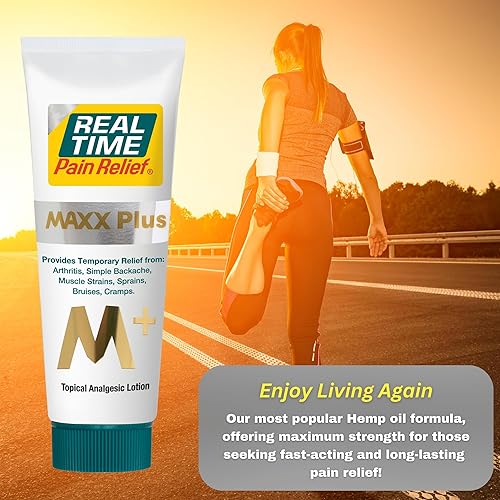 Miniatura 4 de Real Time Pain Relief MAXX Plus - Tubo de 4 onzas  Fórmula intensiva con 19 ingredientes naturales incluyendo aceite de cáñamo  Alivio de acción