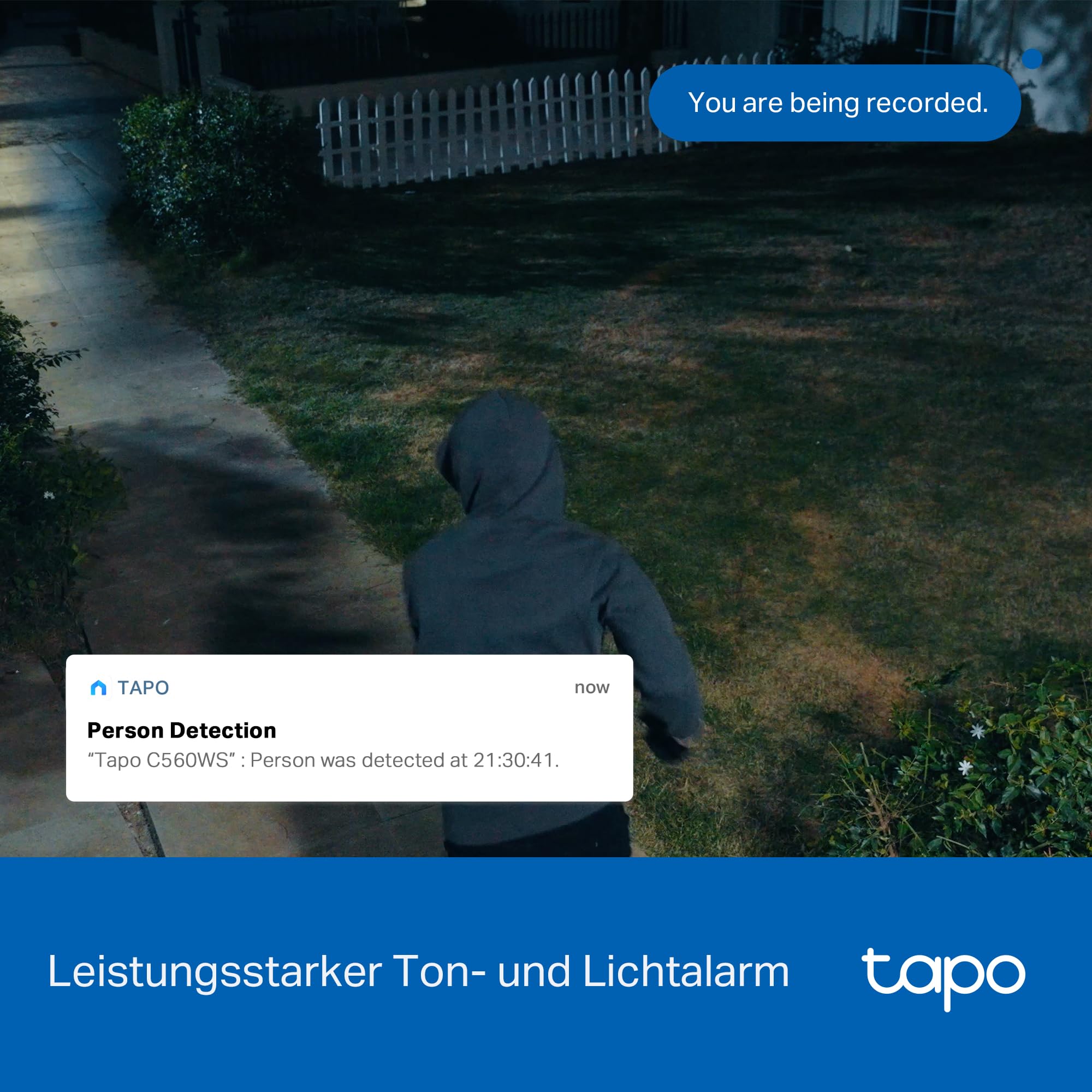 Tapo C560WS 4K 360° WLAN-Überwachungskamera für außen, Wi-Fi 6 Dual-Band, Farbnachtsicht, kostenfreie KI-Erkennung, Smart Tracking, Licht- & Ton-Alarm, Zwei-Wege-Audio, MicroSD-Karte Bis zu 512 GB