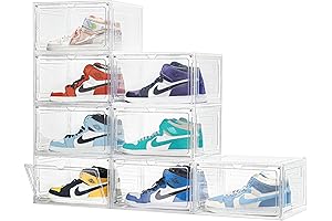 Attelite Shoe Boxes with Magnetic Door: Stacking Boxes for Shoes