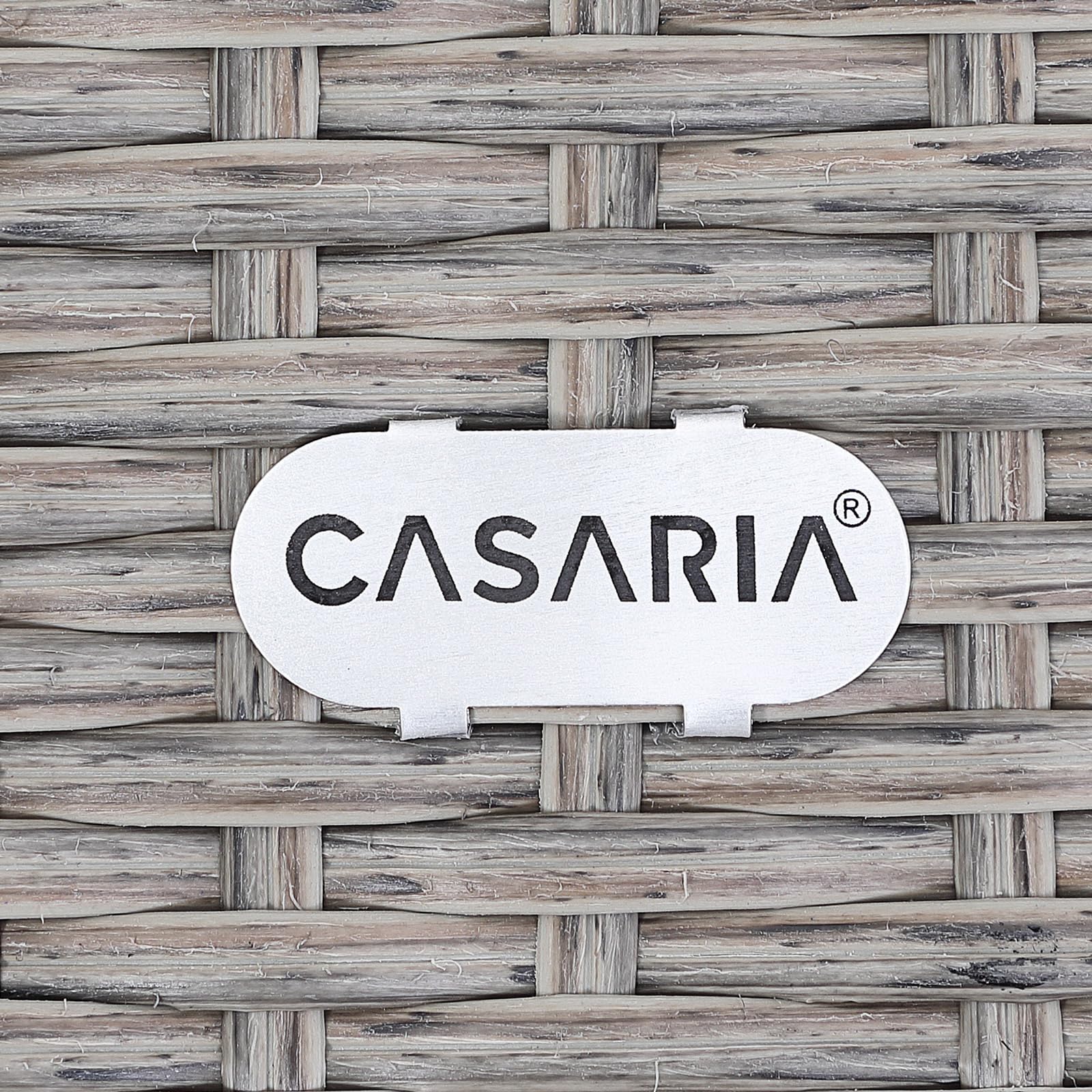Casaria Tavolo Rotondo da Giardino Polyrattan Ø60 Piano in Vetro 5mm Altezza Regolabile