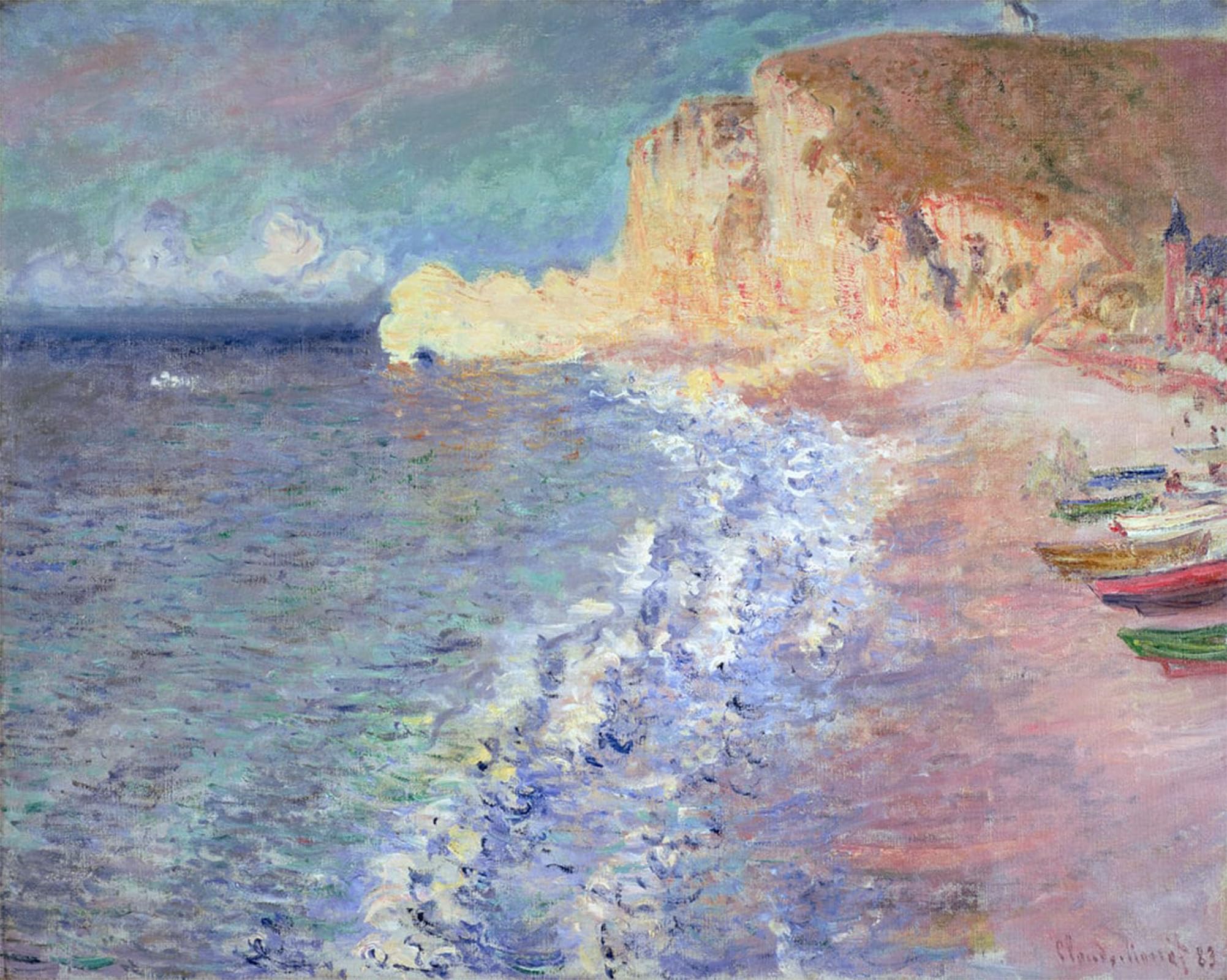 POSTERIIk Vintage Art Print Images Pictures Print Morning At Etretat by Claude Monet Modern Colour Posters for Office Home Decor 60x90cm
