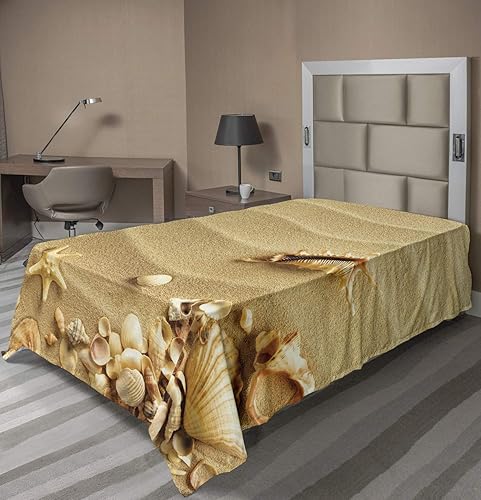 Vista 317 de Lunarable Sábana encimera de mapa del mundo, collage antiguo de mapas del Atlas antiguos, estampado vintage del grupo de civilización, suave y Beige