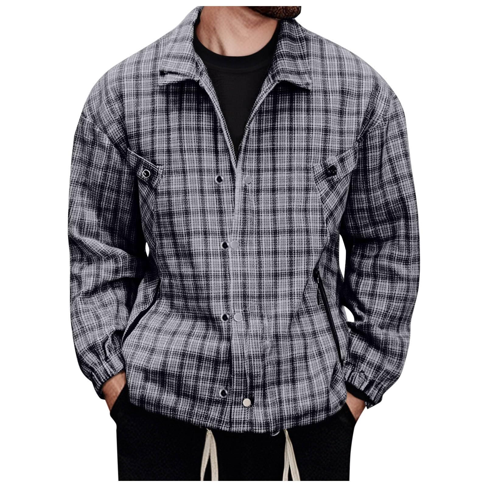 Camisa a cuadros para hombre, manga larga, informal, básica, a cuadros, para hombre, corte regular, camisa de franela, camisa de leñador, camisa de negocios, camisa de trabajo, camisa para hombre