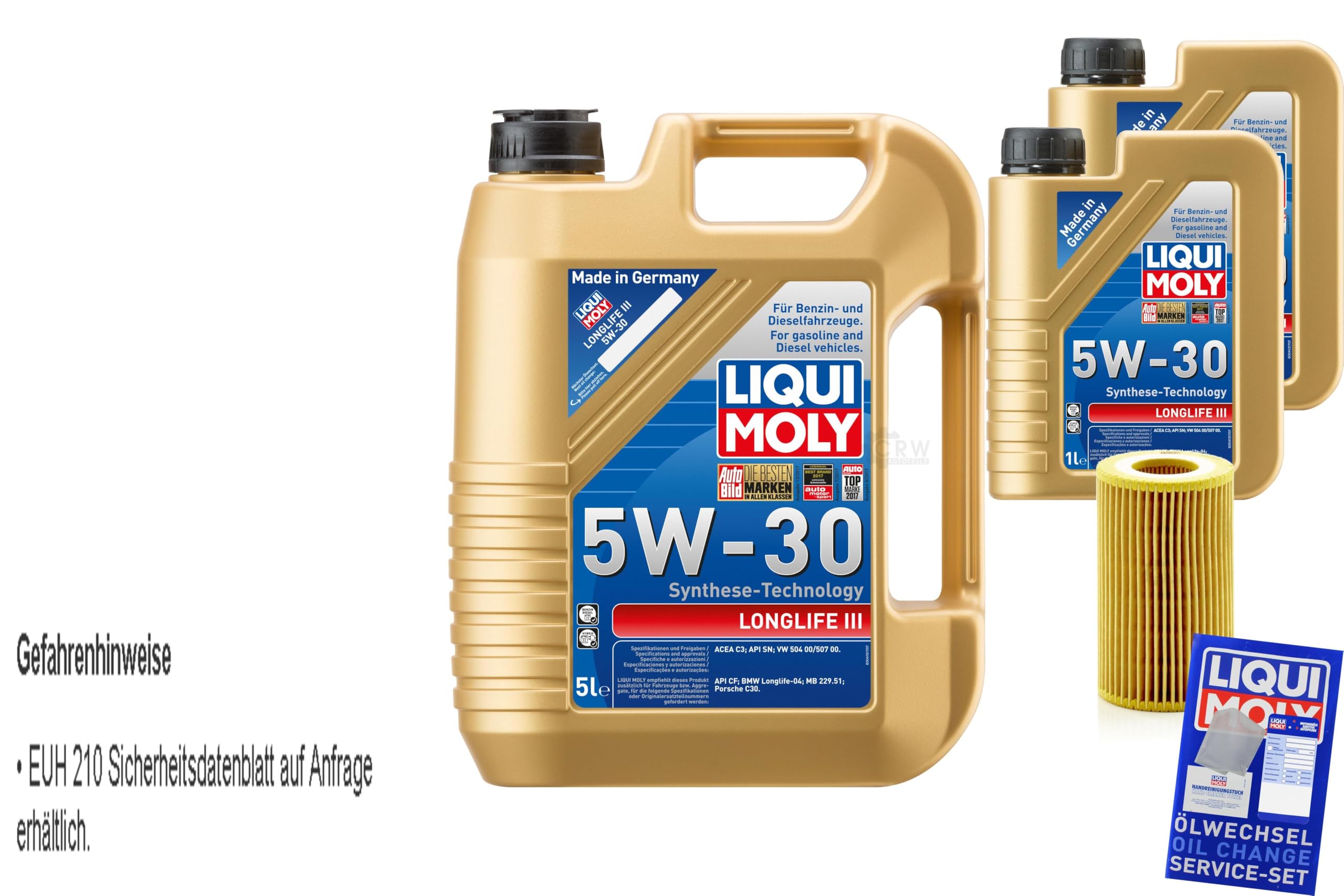 69325335 Filter Set Inspektionspaket 7 Liter Motoröl Longlife III 5W-30 MANN-FILTER Ölfilter