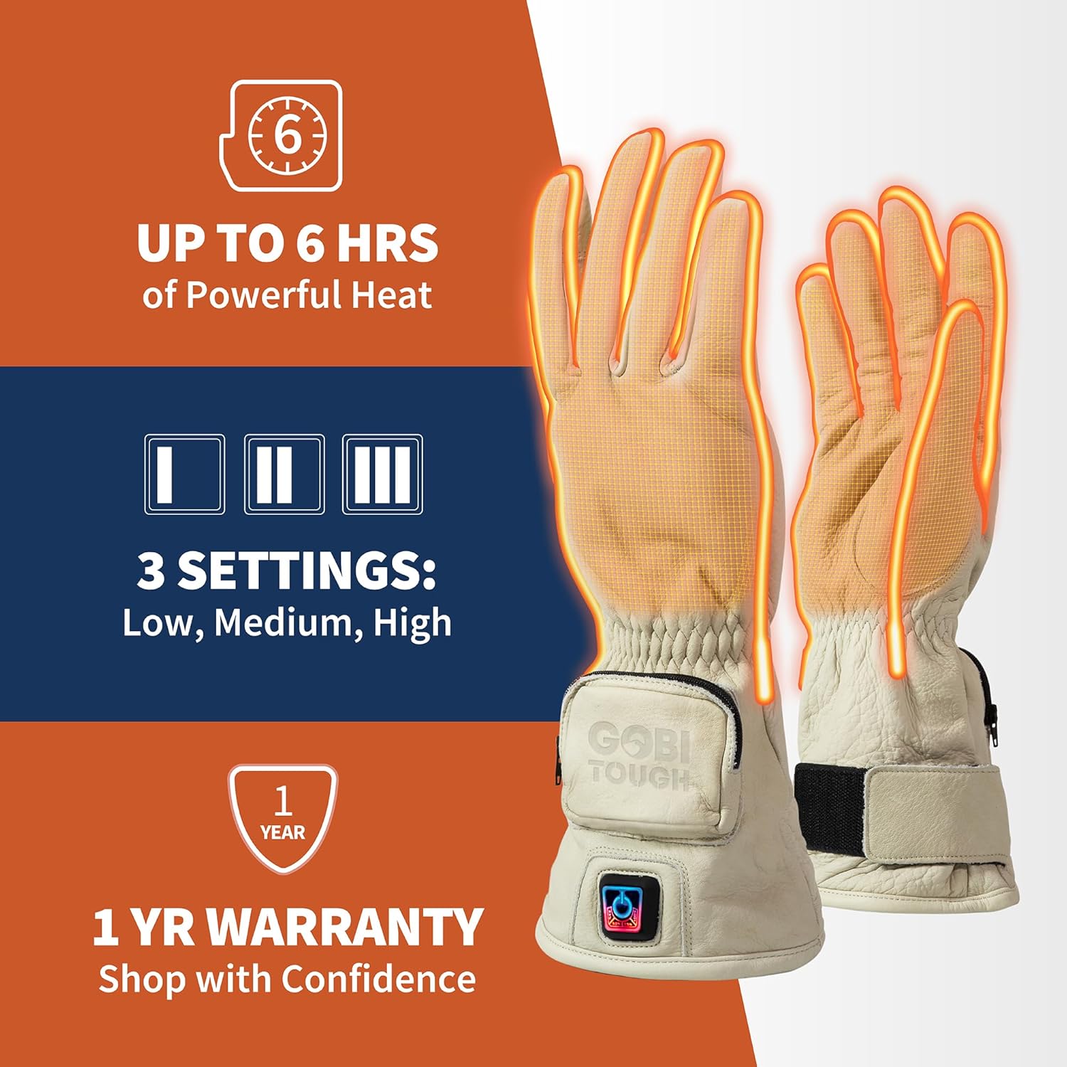 Drift Heated Gloves - 6 Hours of Heat