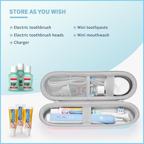 Miniatura 4 de Funda de viaje para Oral Bio 7 8 9Oral-B Pro SmartseriesPhilips Sonicare ProtectiveClean Cepillo de dientes eléctrico, funda rígida de EVA funda