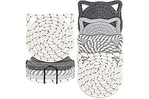 Whaline Cat Ears Braided Cotton Coasters