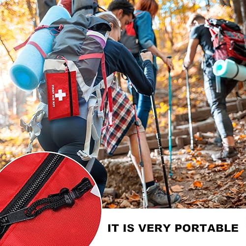 Miniatura 4 de AOUTACC 12 mini botiquines de primeros auxilios bolsa vacía con cremallera para emergencia en el hogar, oficina, coche, al aire libre, barco,