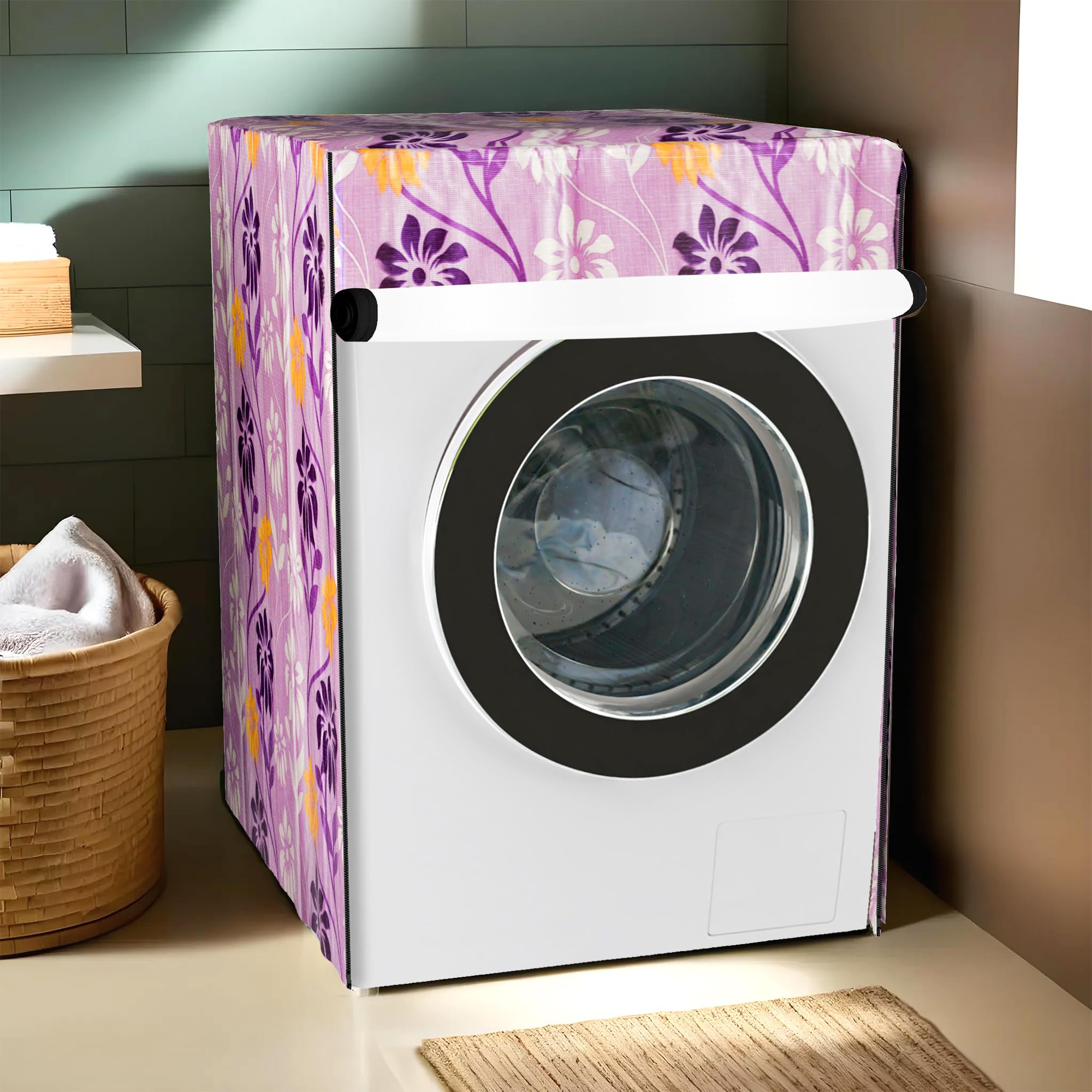 Kuber Industries Washing Machine Cover | Front Load Washer Covers | Zipper | Ideal For 6 kg, 6.5 kg, 7 kg & 7.5 kg | Waterproof & Dust-Proof Machine Cover | Kniting Square | Purple (B0D8Y1V1RR) Amazon Price History, Amazon Price Tracker