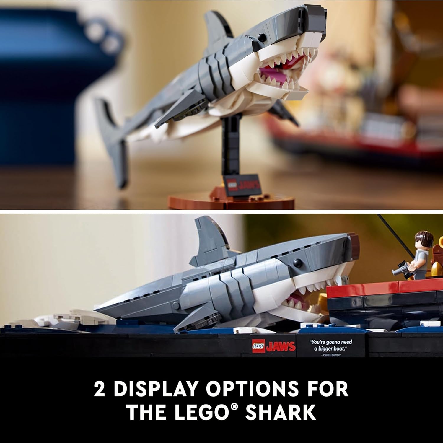 LEGO Ideas Jaws 21350 LEGO IDEAS Jaws Building Set Toy Blocks Birthday Christmas Present Present Gift Shark Boys Girls Adults