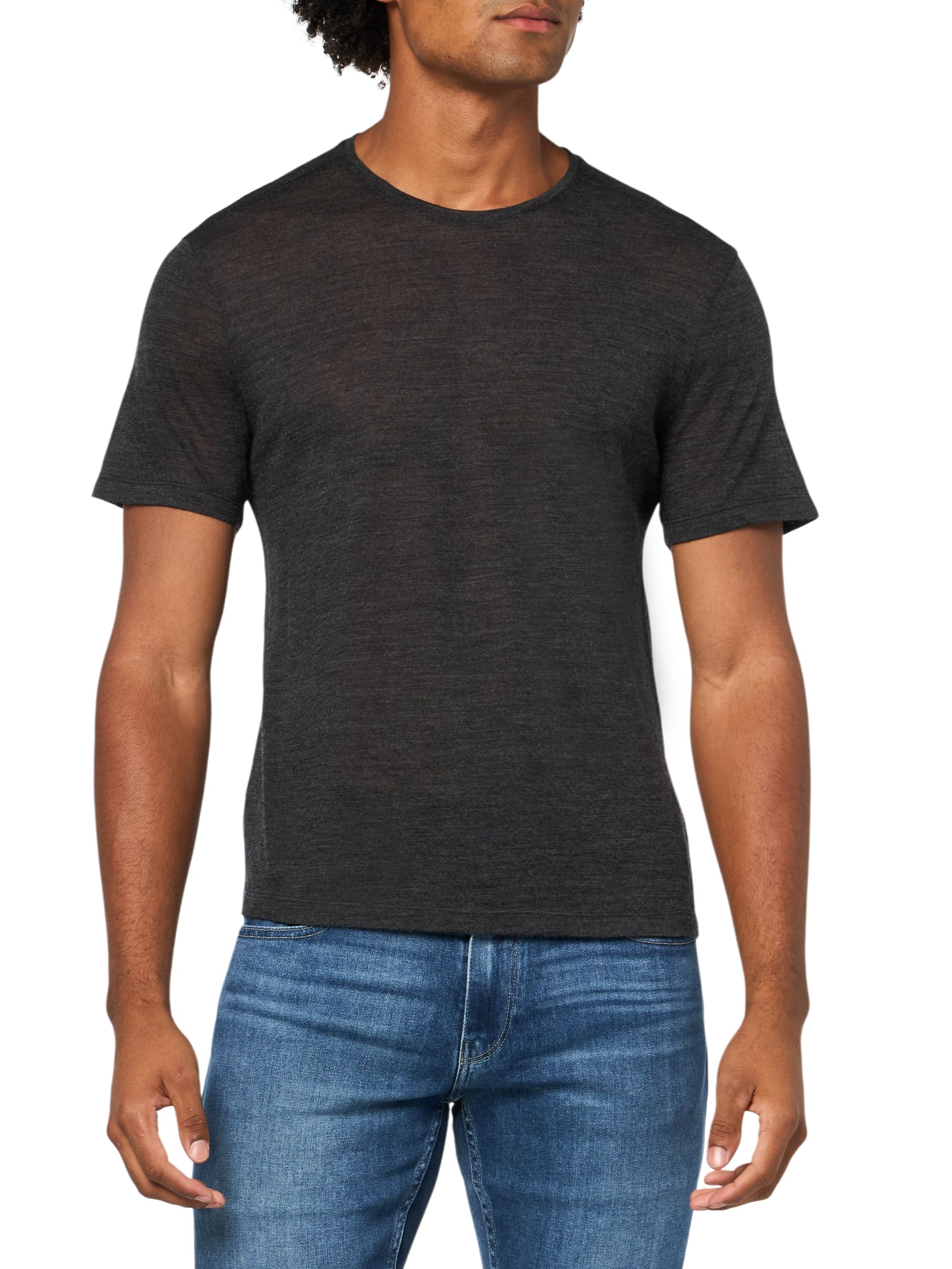 John Varvatos Men's Santar Crew, Charcoal, Medium
