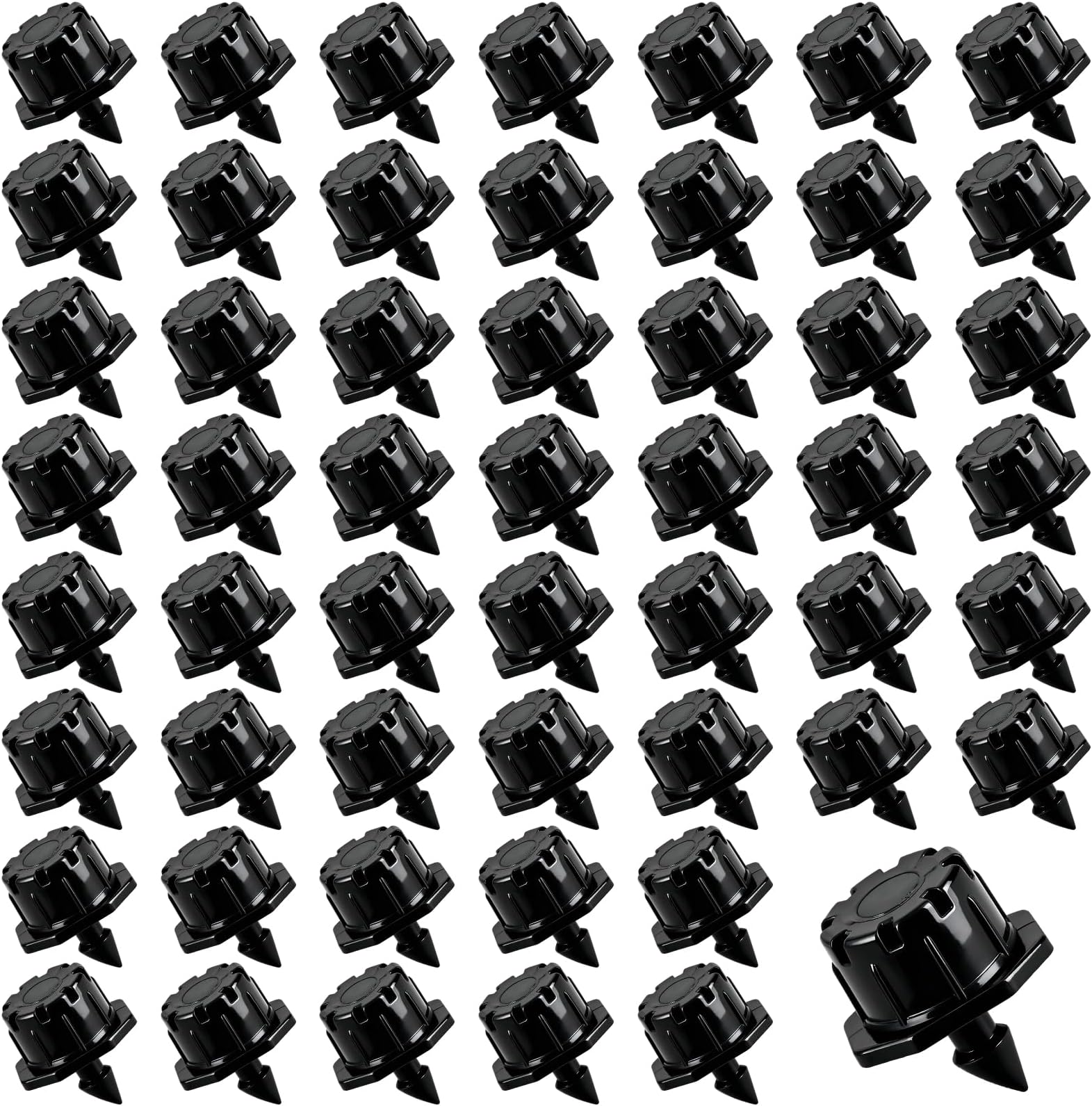 150 Pcs Adjustable Drip Irrigation Emitters,1/4 Inch Adjustable Micro Drippers with 8-Hole 360 Degree Watering Sprinkler, Anti-Clogging Sprinklers for 4mm/7mm Garden Tubing,Watering System Parts