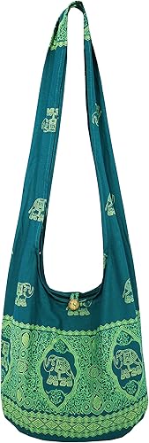 Lovely Creations s Hippie Boho Nuevo Elefante Crossbody Bohemio Gypsy Sling Hombro Tamaño Grande