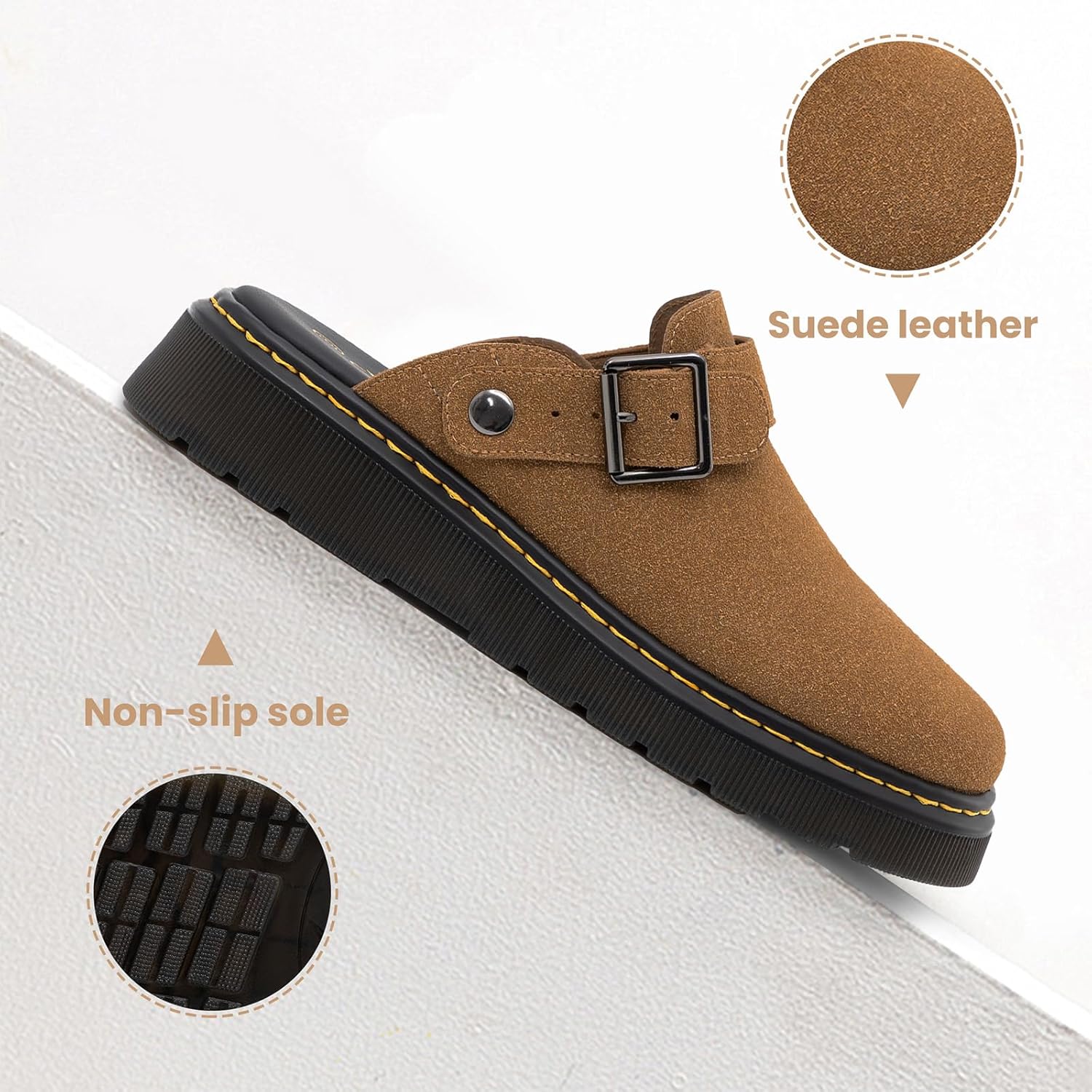 Athlefit Women's Clogs Shoes with Back Strap Comfortable Latex Footbed Slip-On Adjustable Slingback Mules Zapatos para Mujer - Image 4