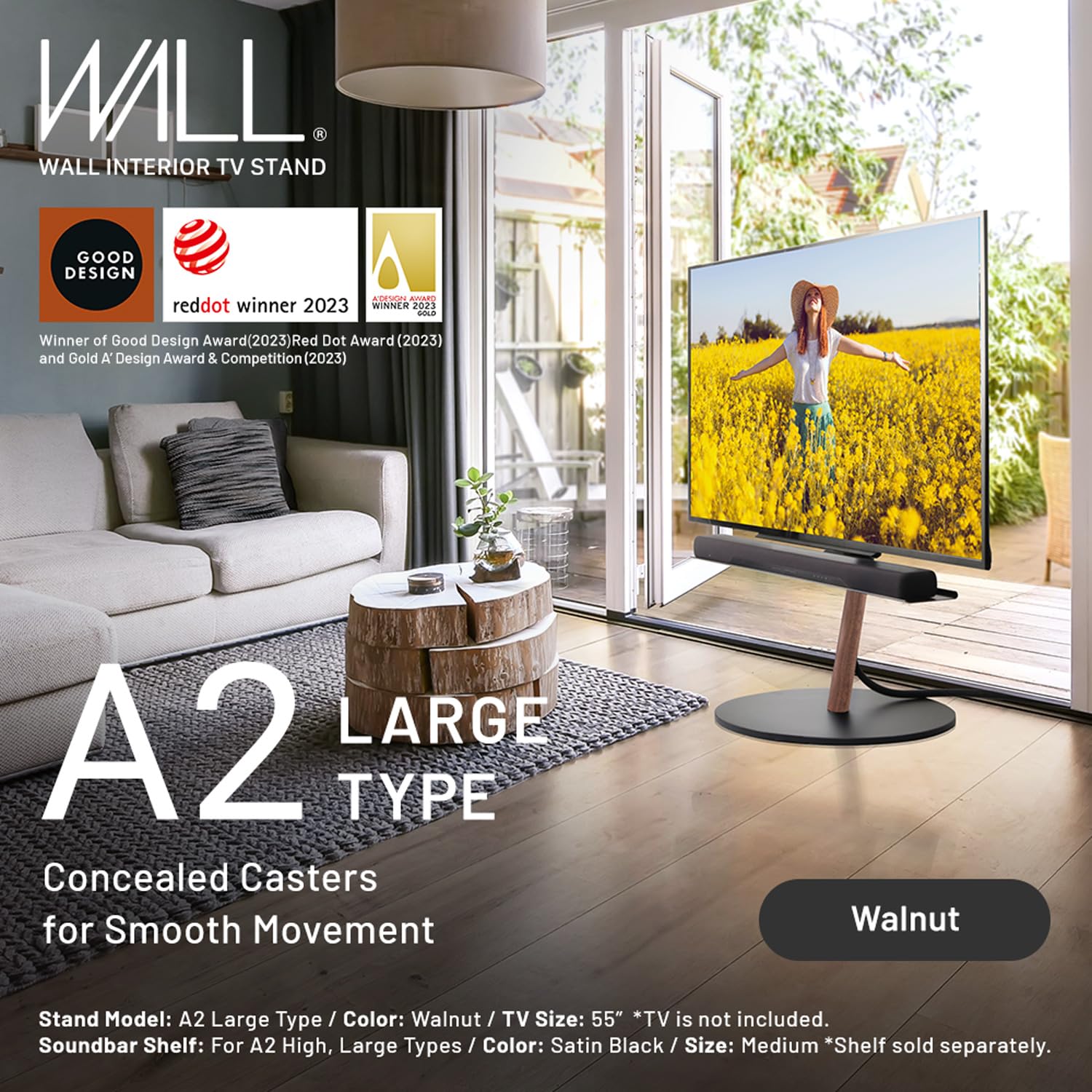 Amazon.com: WALL A2 Large Type | Japanese Rolling Portable Free  