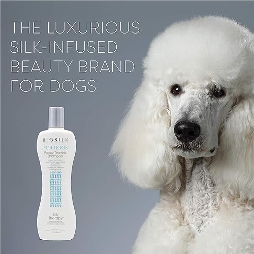 Miniatura 4 de BioSilk Silk Therapy Champú para cachorros sin lágrimas para perros, champú sin lágrimas para cachorros, lavado suave para perros, suministros