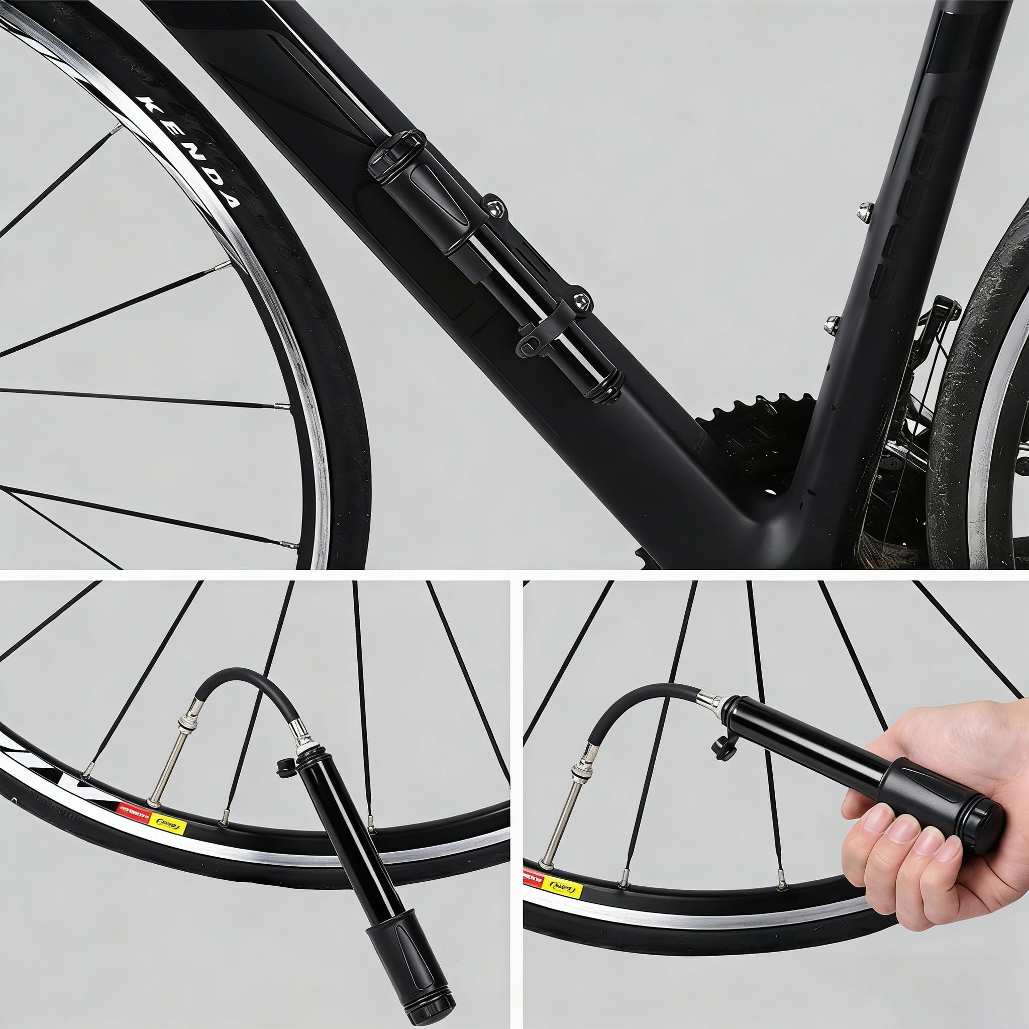 Mini pompa per bicicletta LEBEXY con valvole Presta e Schrader, portatile ad alta pressione 100 PSI