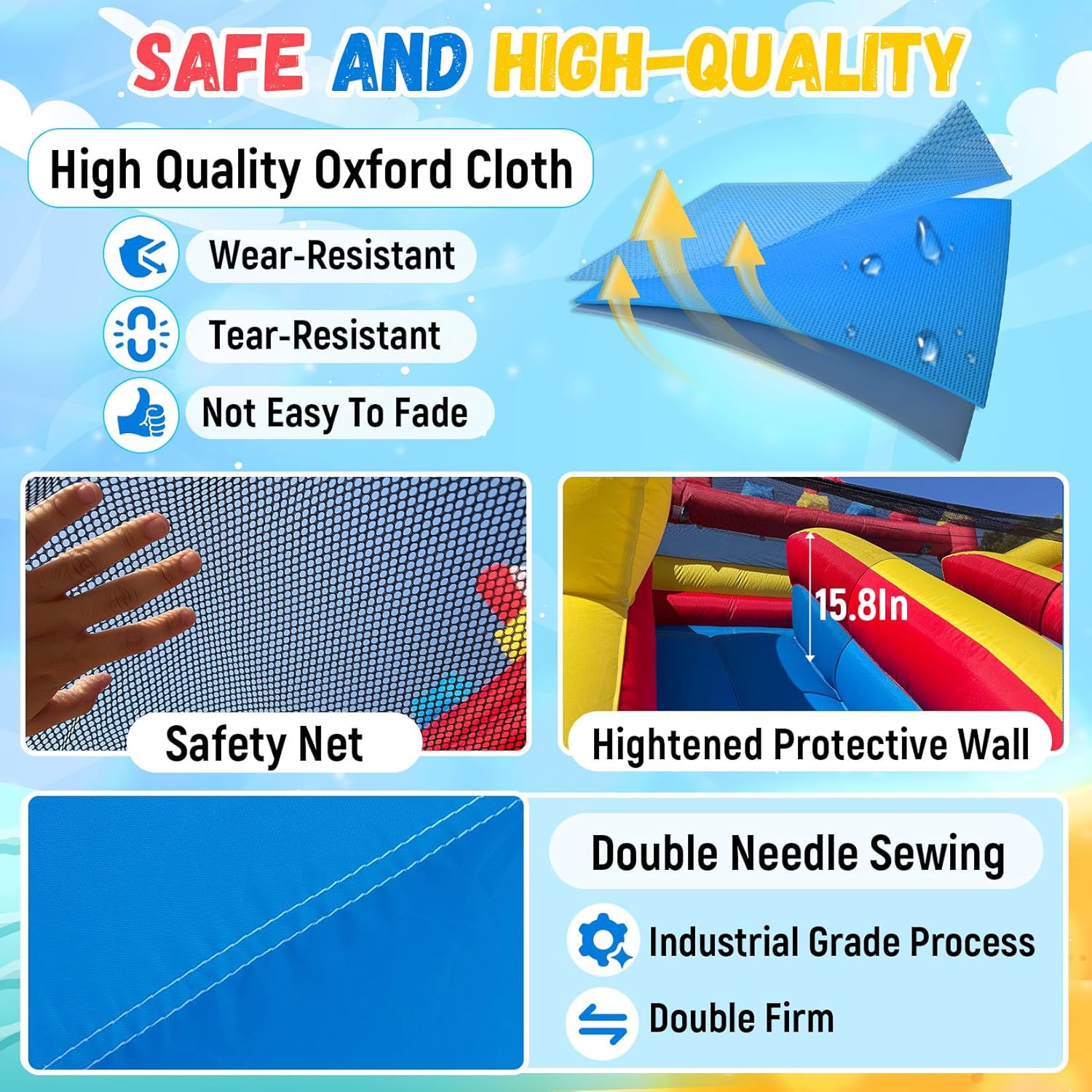 20FT Inflatable Water Slide,Commercial Inflatable Water Slide for Backyard with Splash Pool,Double Slide,Water Cannon,Outdoor Indoor, Wet Dry Use, Birthday Party Rental