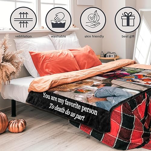 Miniatura 10 de DIYKST Manta personalizada con fotos, manta de fotos personalizada, mantas personalizadas con fotos, manta de fotos personalizada con imágenes,