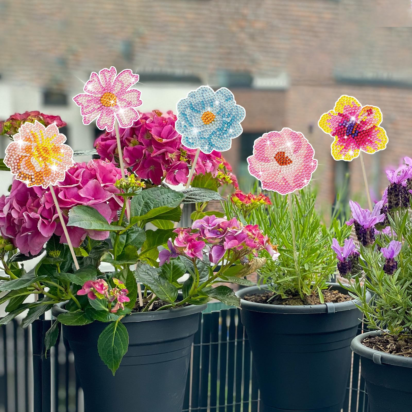 8 Kit Pittura Diamanti 5D Farfalle SHANFAA | Decorazioni Da Giardino Fai Da Te Con Bastoncini E Ventose, Attività Creativa Per Bambini E Adulti