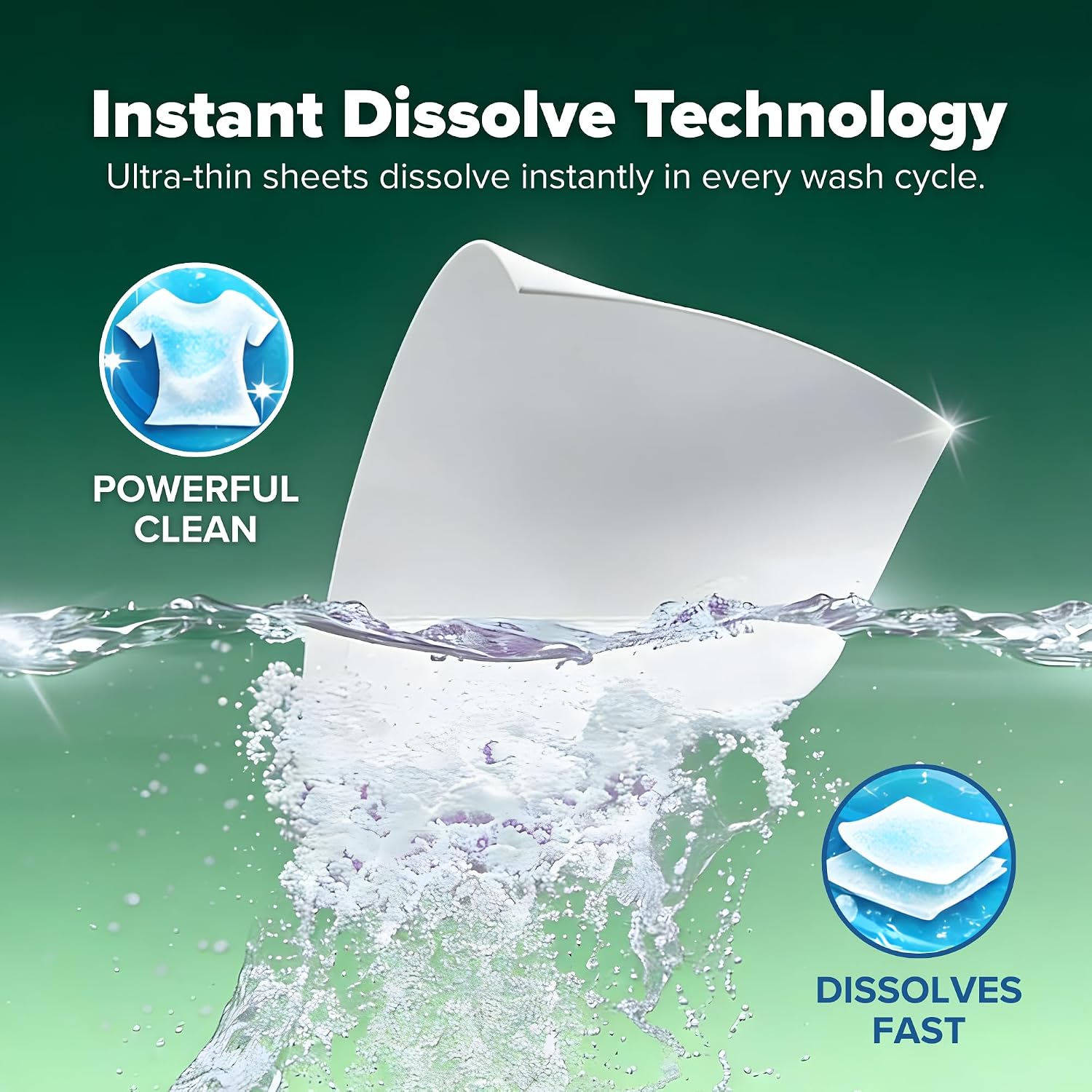 Ohm Earth’s Wash Laundry Detergent Sheets Hypoallergenic & Dye-Free Liquidless Detergent, Fast Dissolving Concentrated Strips Ideal for Sensitive Skin, 50 count (up to 100 Loads) Spring Breeze image 5