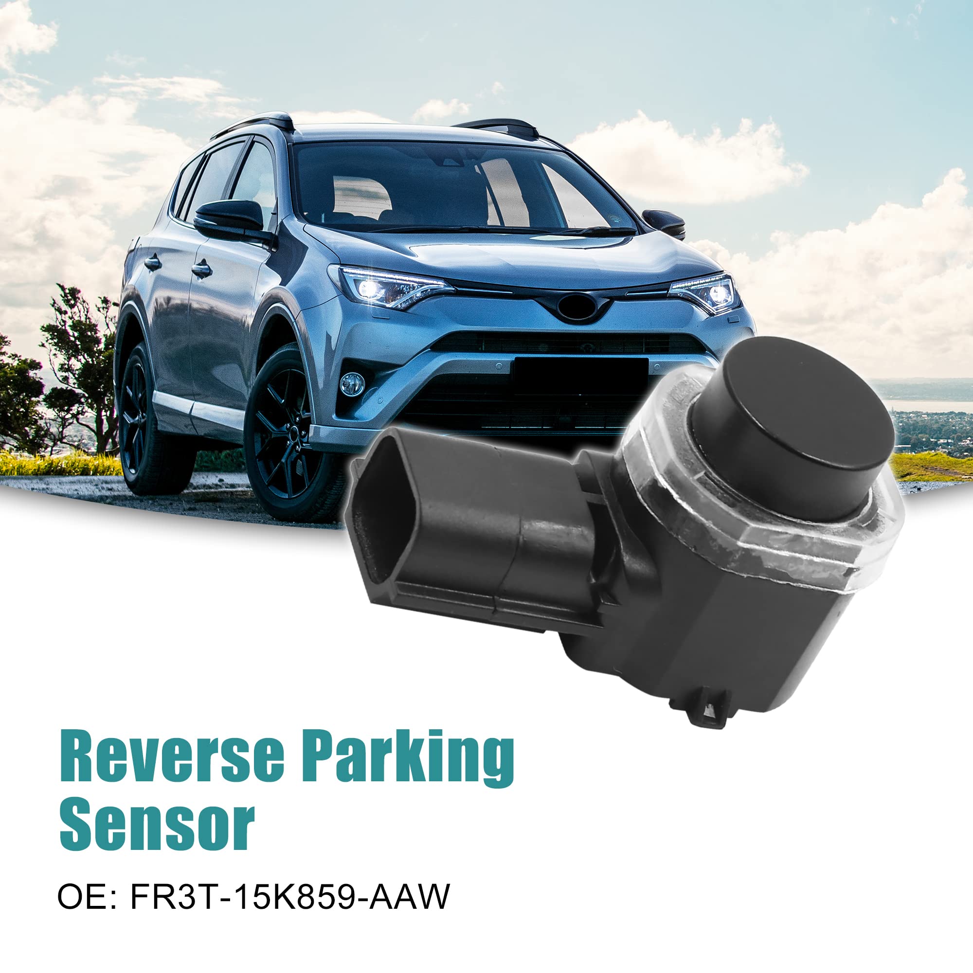 ACROPIX FR3T-15K859-AAW 3pins PDC Reverse Parking Assist Backup Sensor Fit for Ford Explorer Pack of 1 Black