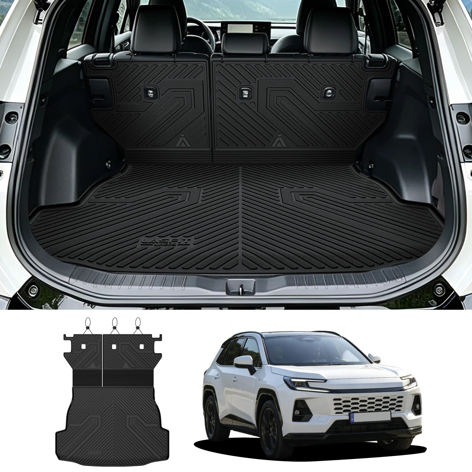 LASFIT Cargo Trunk Mat for Toyota RAV4 2026 PHEV Plug-in Hybrid