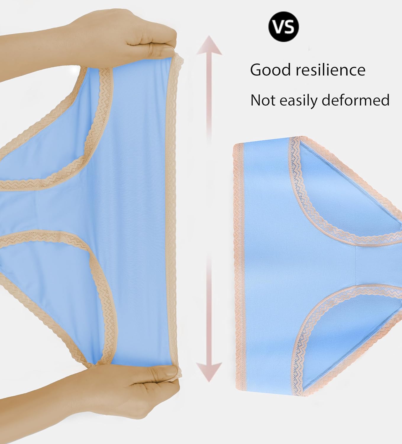 Sladatona Teen Girls Viscose From Bamboo Underwear Girls Lace Trim Tagless Soft Briefs(pack of 6) - Image 3