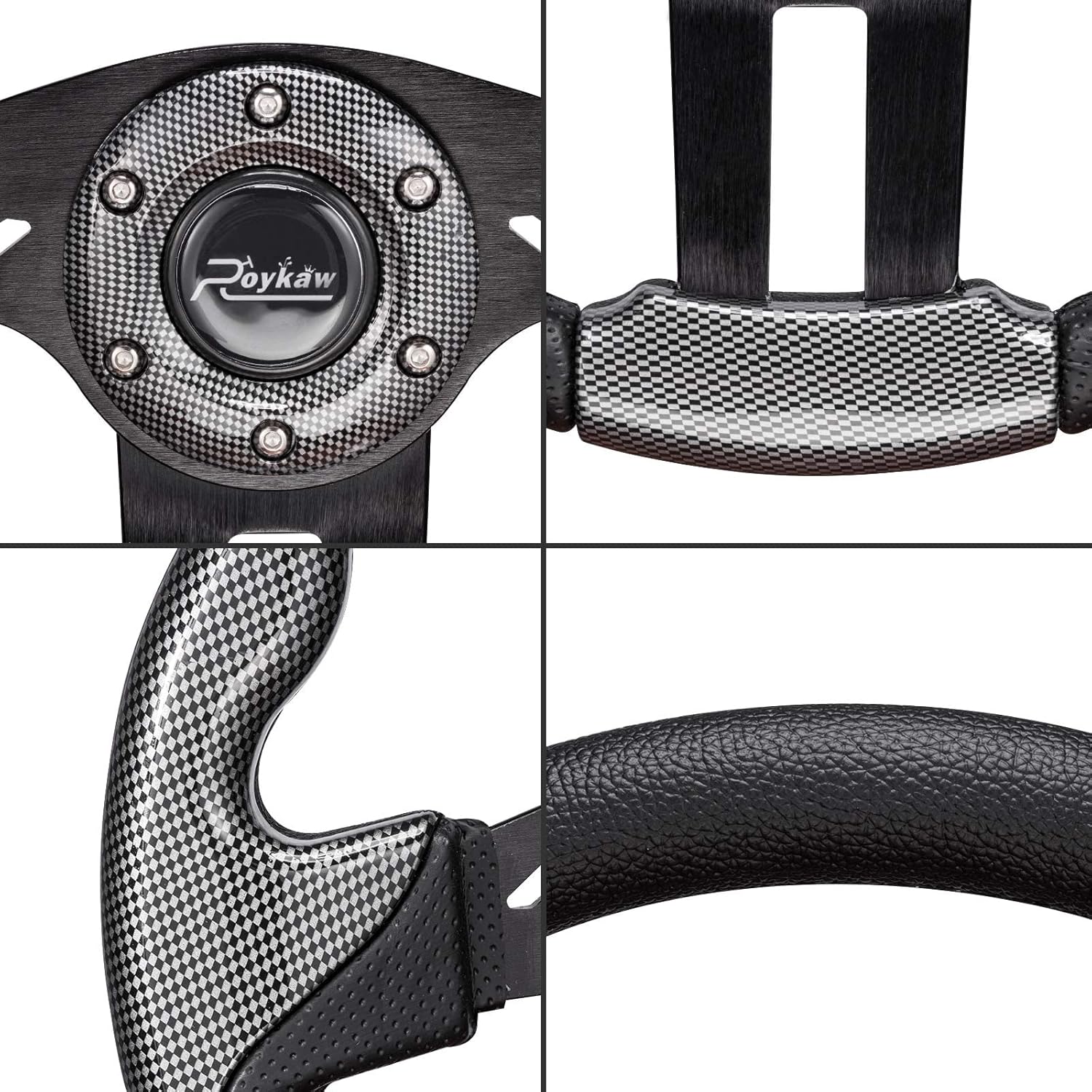 Roykaw Golf Cart Universal Steering Wheel Compatible with EZGO RXV TXT, Club Car DS Precedent Tempo, Yamaha G29 Drive Drive 2,Universal Design for Most Golf Cart