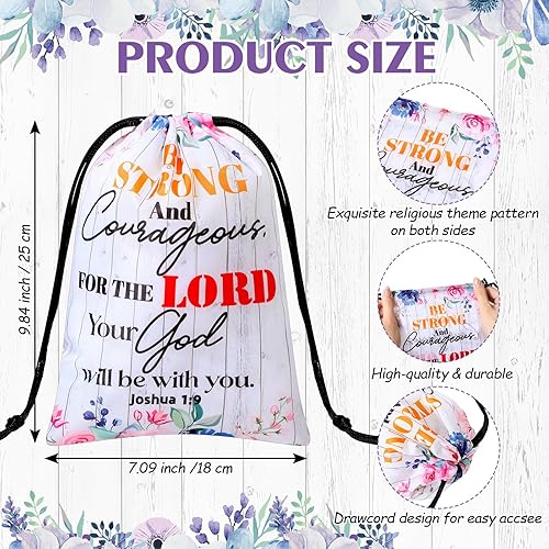 Miniatura 2 de Aliceset 36 bolsas con cordón de versículos religiosos de la Biblia, bolsas de regalo de Navidad con cordón de regalo, bolsas de madera cristiana