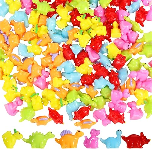 Poen 96 piezas de mini figuras de dinosaurio de resina pequeños juguetes de dinosaurio de jardín de hadas, mini dinosaurios pequeños realistas
