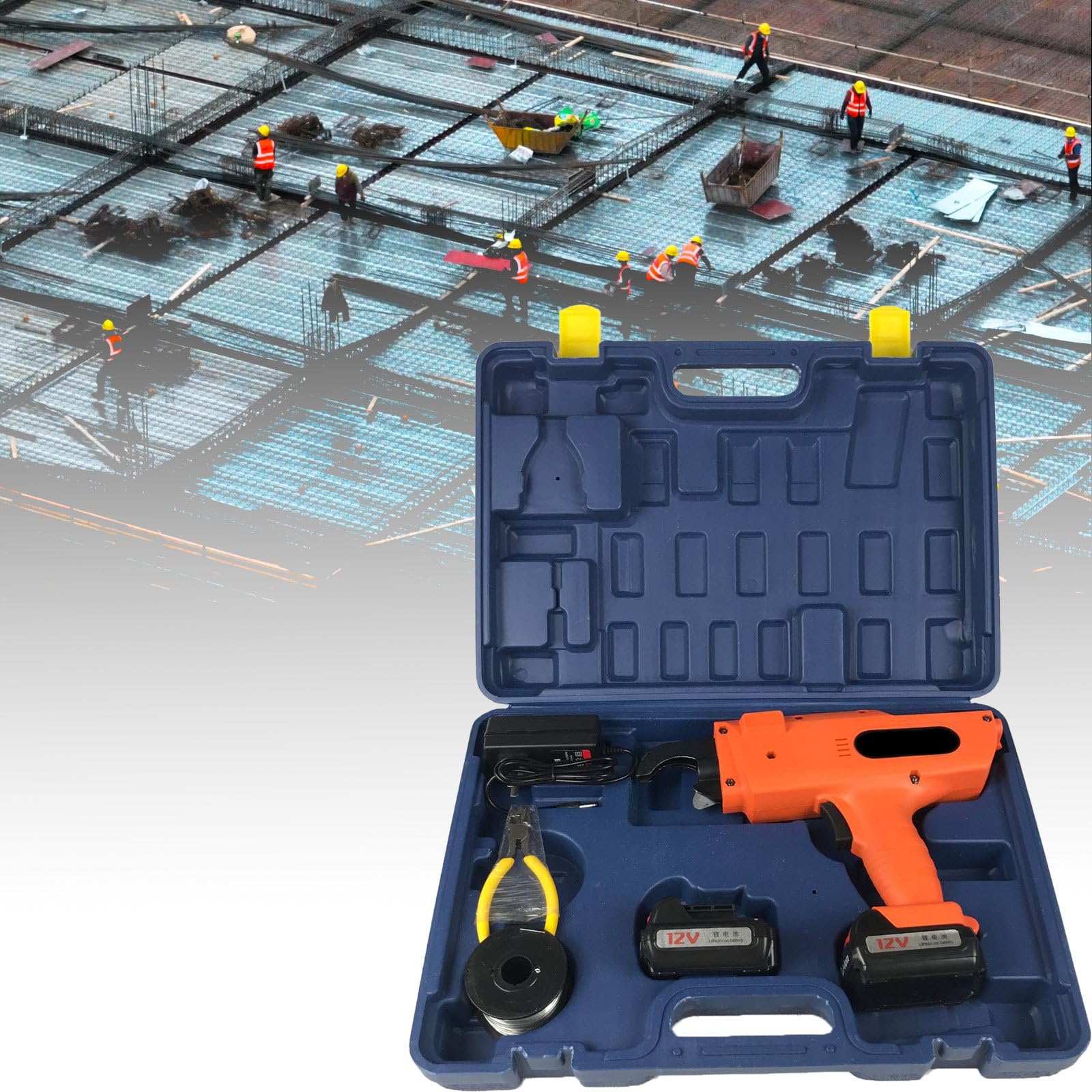Atadora Automática De Varillas De Corrugado, Herramienta Inalámbrica para Atar Varillas De Acero De Refuerzo con Cabezal De Corte Afilado Y Ranura para Alambre para Obras De Construcción