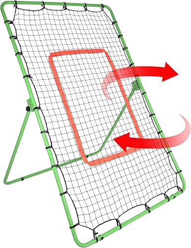 Lineslife Red de rebote de lanzamiento de béisbol, ángulo ajustable, rebote de béisbol y sóftbol para práctica de lanzamiento y lanzamiento, 6 x 4