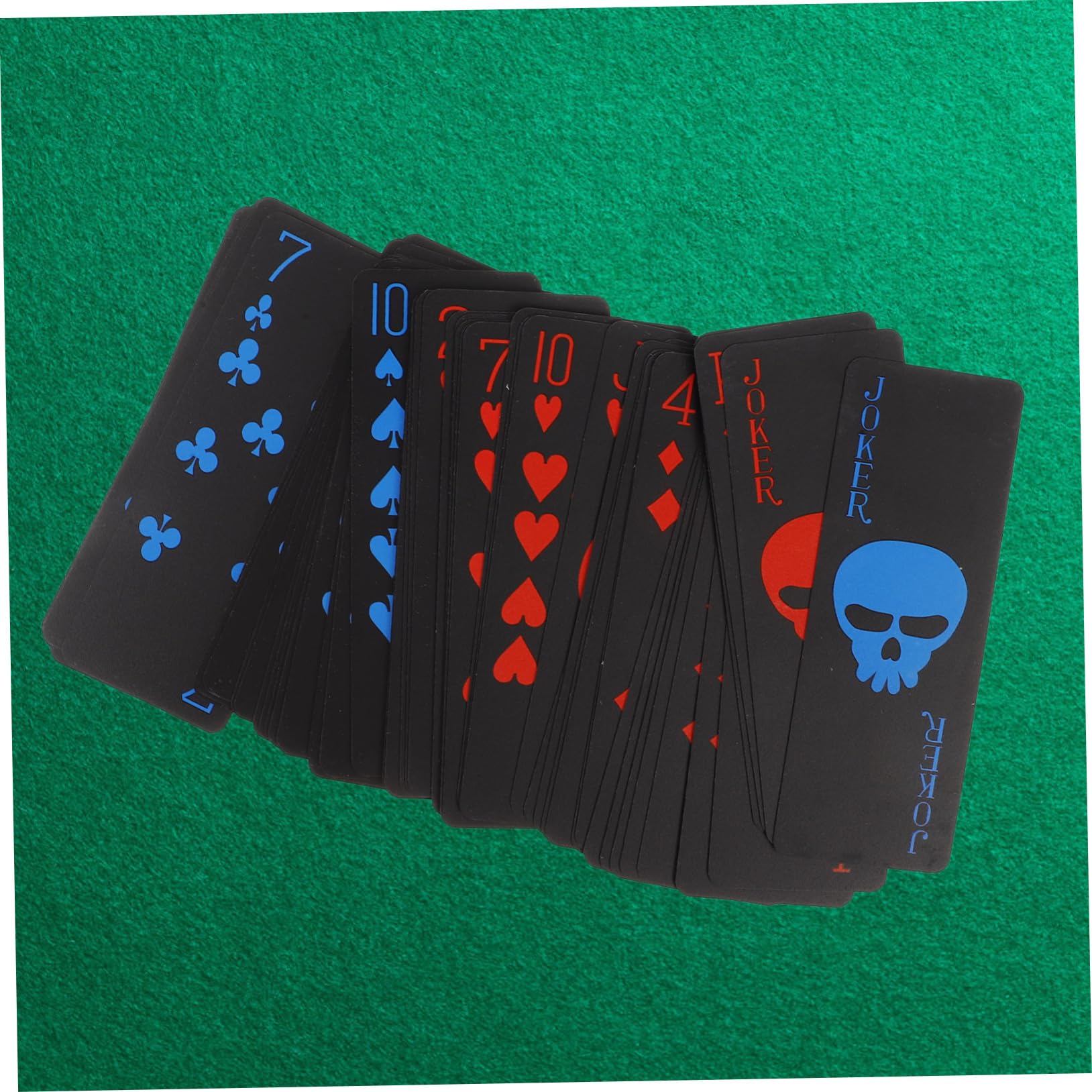 Alasum Trickkarten aus Plastik, Pokerkarten, Schwarz Matt