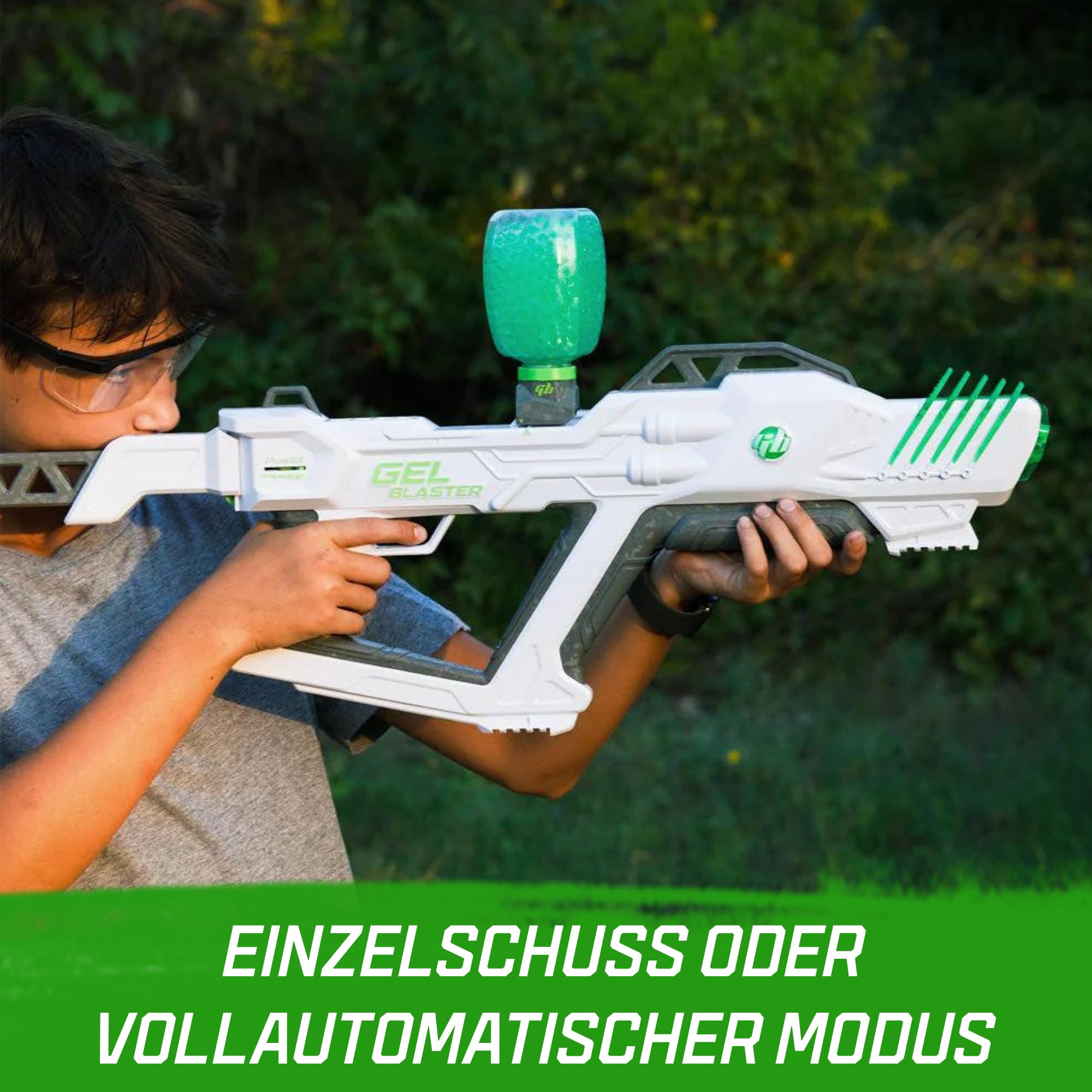 Gel Blaster The Original Surge XL Gel Blaster - 150ft/45M erweiterte Reichweite, 16.000 Schüsse, 4 Stunden Akkulaufzeit, leistungsstarker Gel Ball Blaster, Halbautomatik | Ab 14 Jahren+