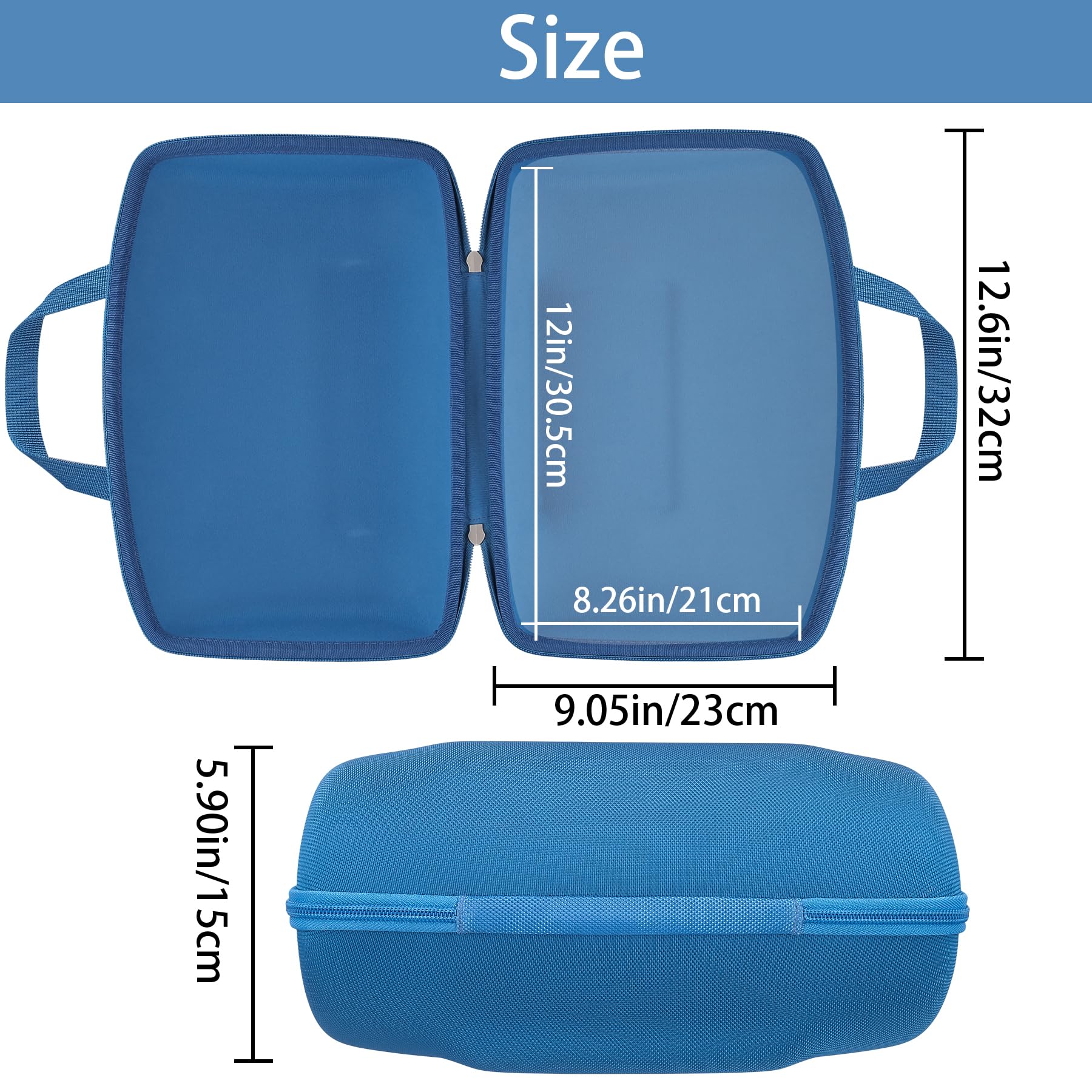 Khanka Custodia da viaggio rigida di ricambio per altoparlante Bluetooth portatile JBL Xtreme 4, solo custodia(Blu)