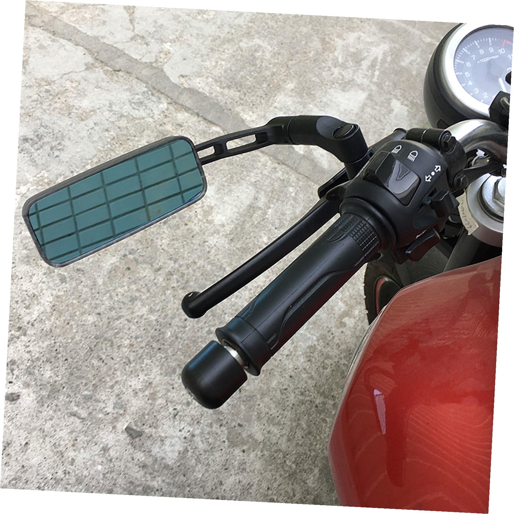 Specchietti Moto Manubrio 2 Pezzi in Alluminio Abs Neri | Rotazione 360 Gradi, Struttura Pieghevole, Design Essenziale, per Naked