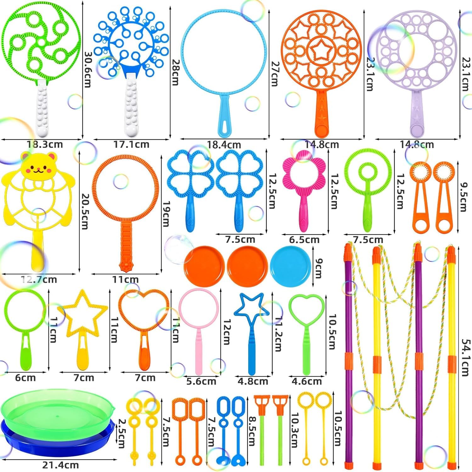 FORMIZON – Kit 24 Pièces De Baguettes à Bulles Géantes, Réutilisable, Pour Enfants Et Adultes, Activités Extérieures, Mariage, Anniversaire