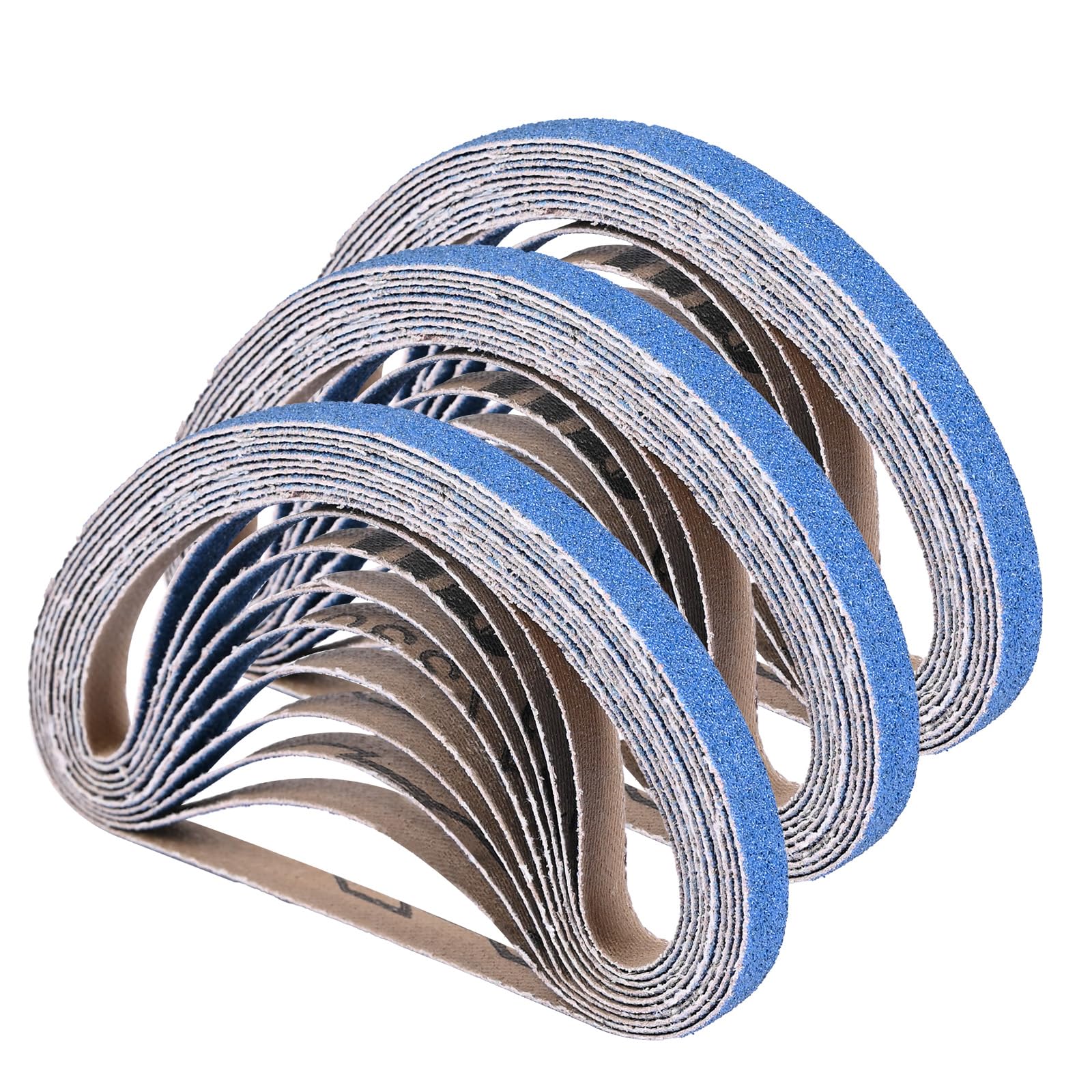 Shineboc Sanding Belt 10 x 330 mm, 30PCS Sander Belts 80 Grit for Polishing Metal Wood