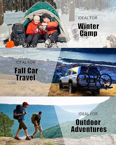 Miniatura 7 de Saco de dormir, para mochila, ligero, impermeable, para clima frío, campamento, senderismo, viajar, cacería, con bolsa de compresión, para adulto y