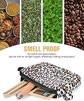 Vista 19 de Smell Proof Bag, 6.7"x4.7" Smell Proof Container with Activated Carbon Fiber Liner, Odorless Airtight Travel Organizer & Stylish Gifts for Women