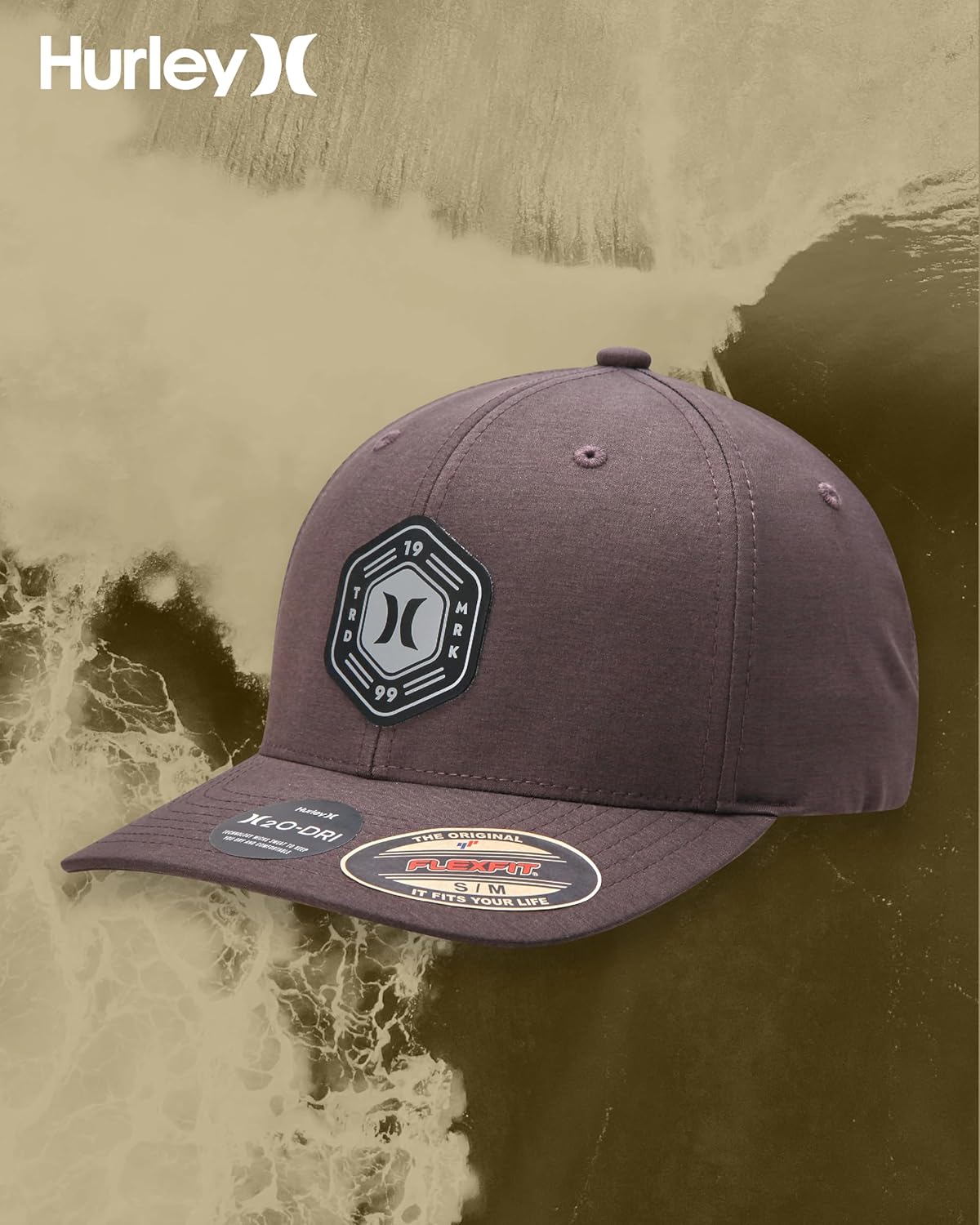 Hurley Men's Baseball Cap - Moisture-Wicking Quick-Dry Curved Bill Fitted Baseball Hats for Men (Sizes: S-XL) - Image 7