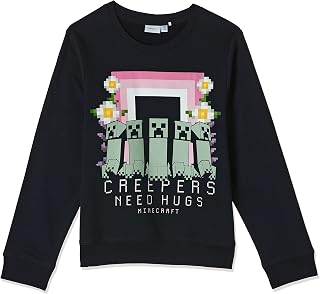 Name It Girl's Nkfnara Minecraft Sweat Bru Noos Bio Sweatshirt